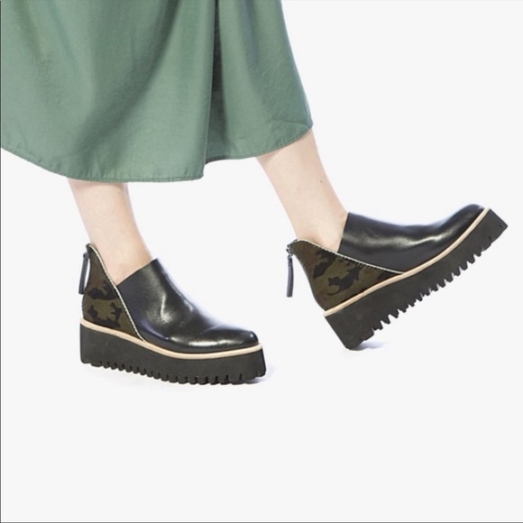 All Black Shoes - ALL BLACK Flatform Jungle Tread Black Camo SIZE: 37